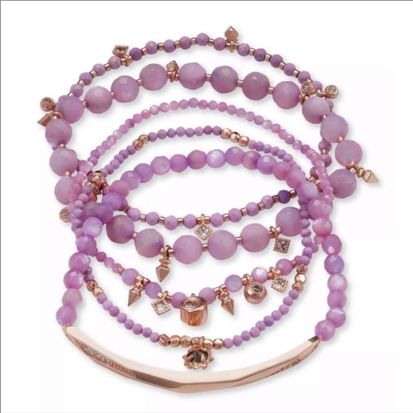 NWT KENDRA SCOTT Supak Beaded Bracelet Set of 5 - Picture 3 of 3